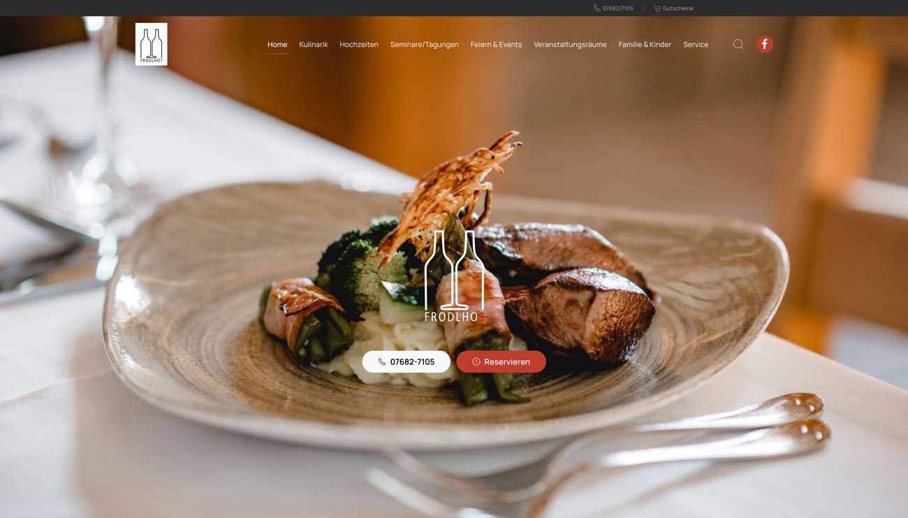 Website Gasthof Frodlhof